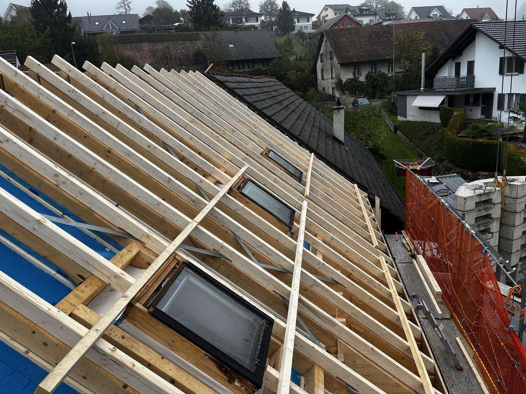 Dachöffnung und Dämmung nach einem Marderschaden